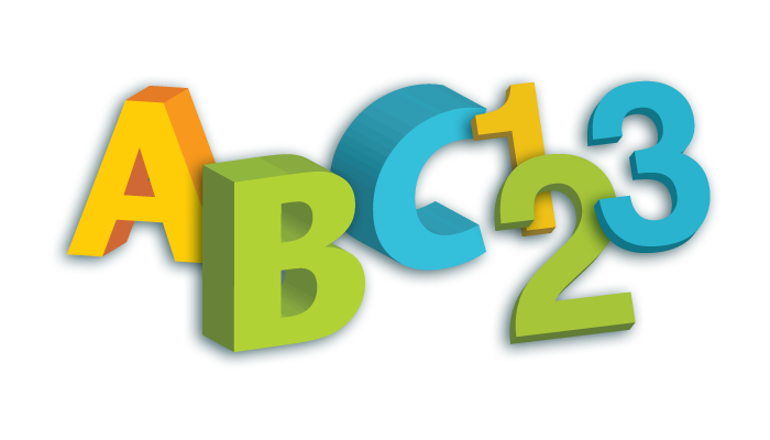 Clipart that says ABC123