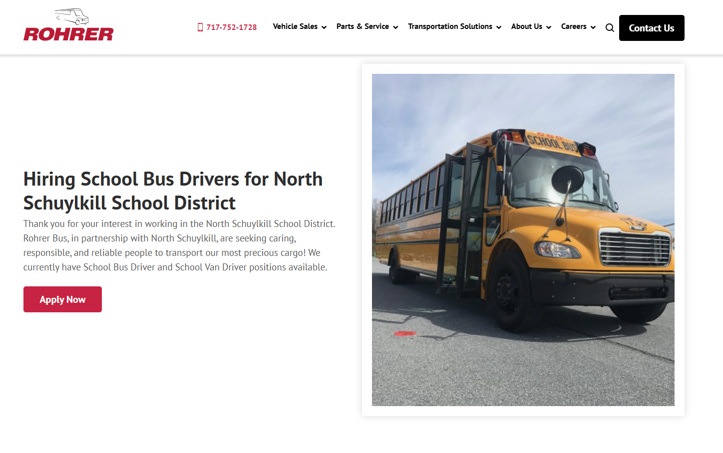 Rohrer Bus — Hiring School Bus Drivers for North Schuylkill School District